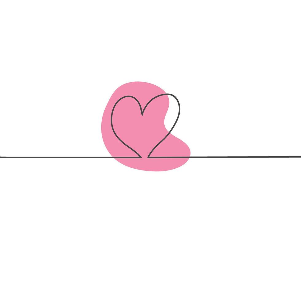 Continuous line drawing of love isolated on white background. Sketch drawing of love. Continuous one line drawing. vector