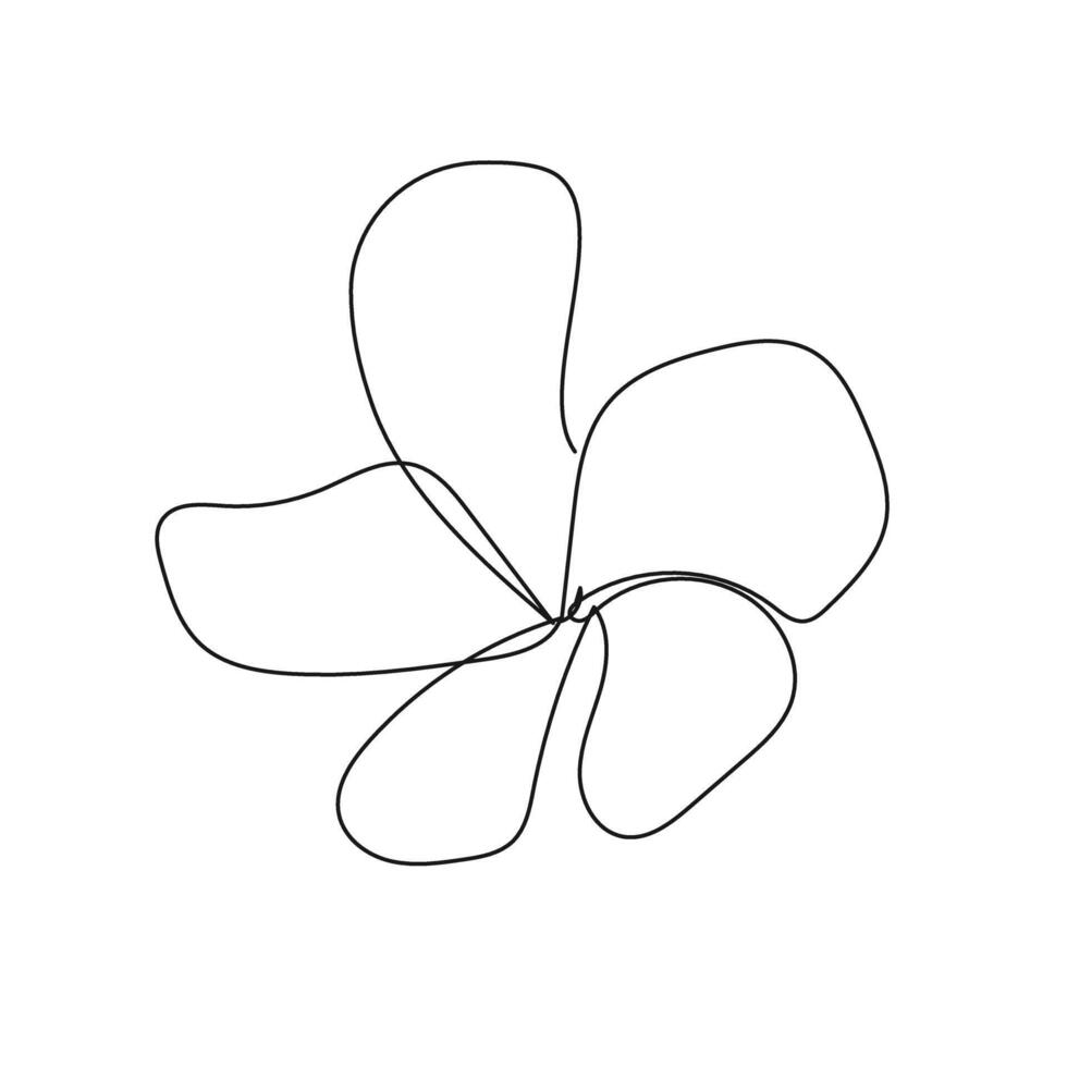 Jasmine flower continuous one line drawing modern style minimalist design. vector
