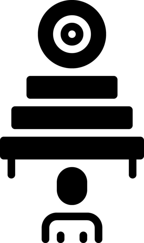 Solid black icon for challenge vector