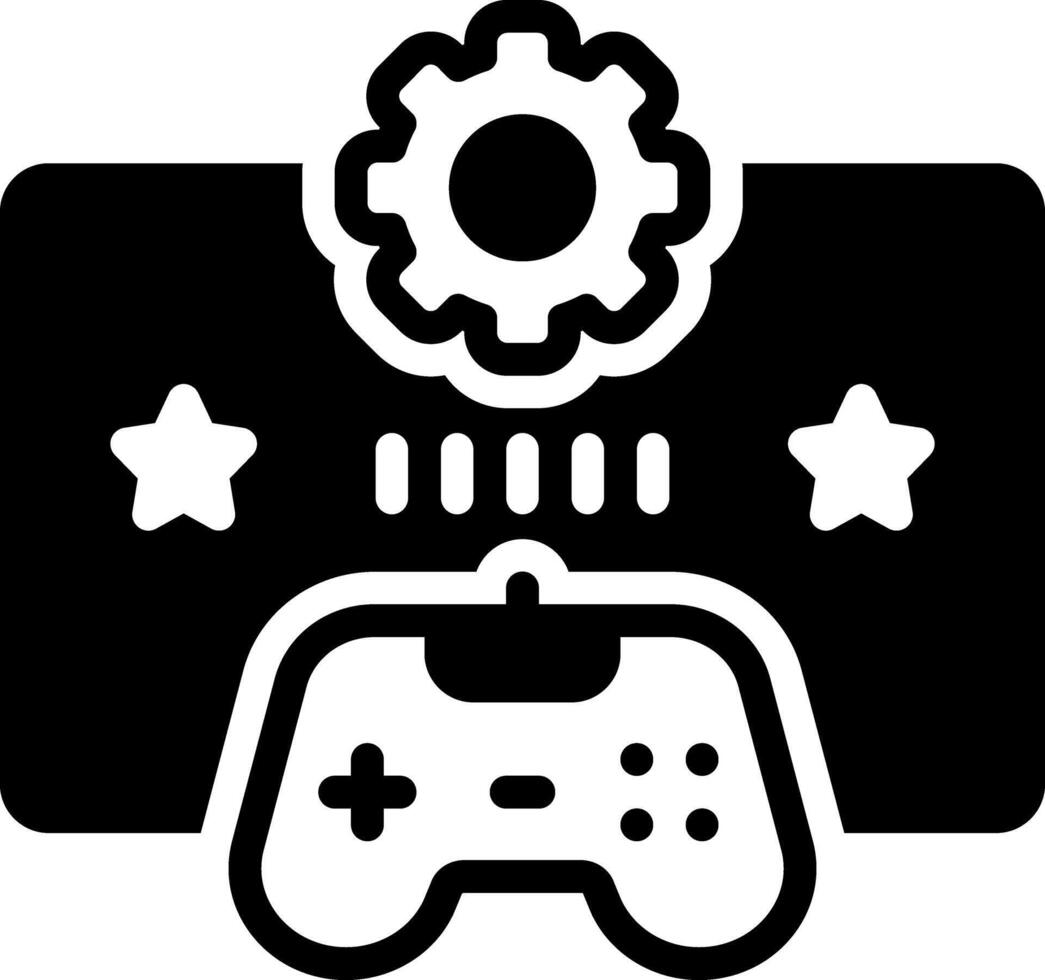 Solid black icon for gamification vector