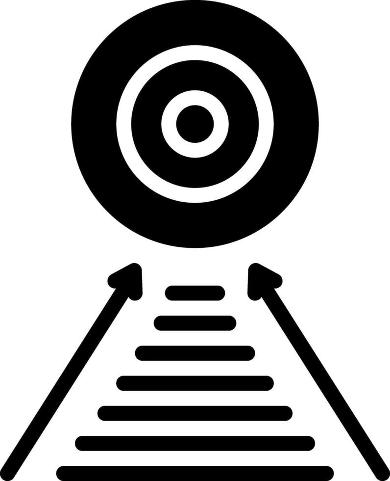 Solid black icon for goal vector