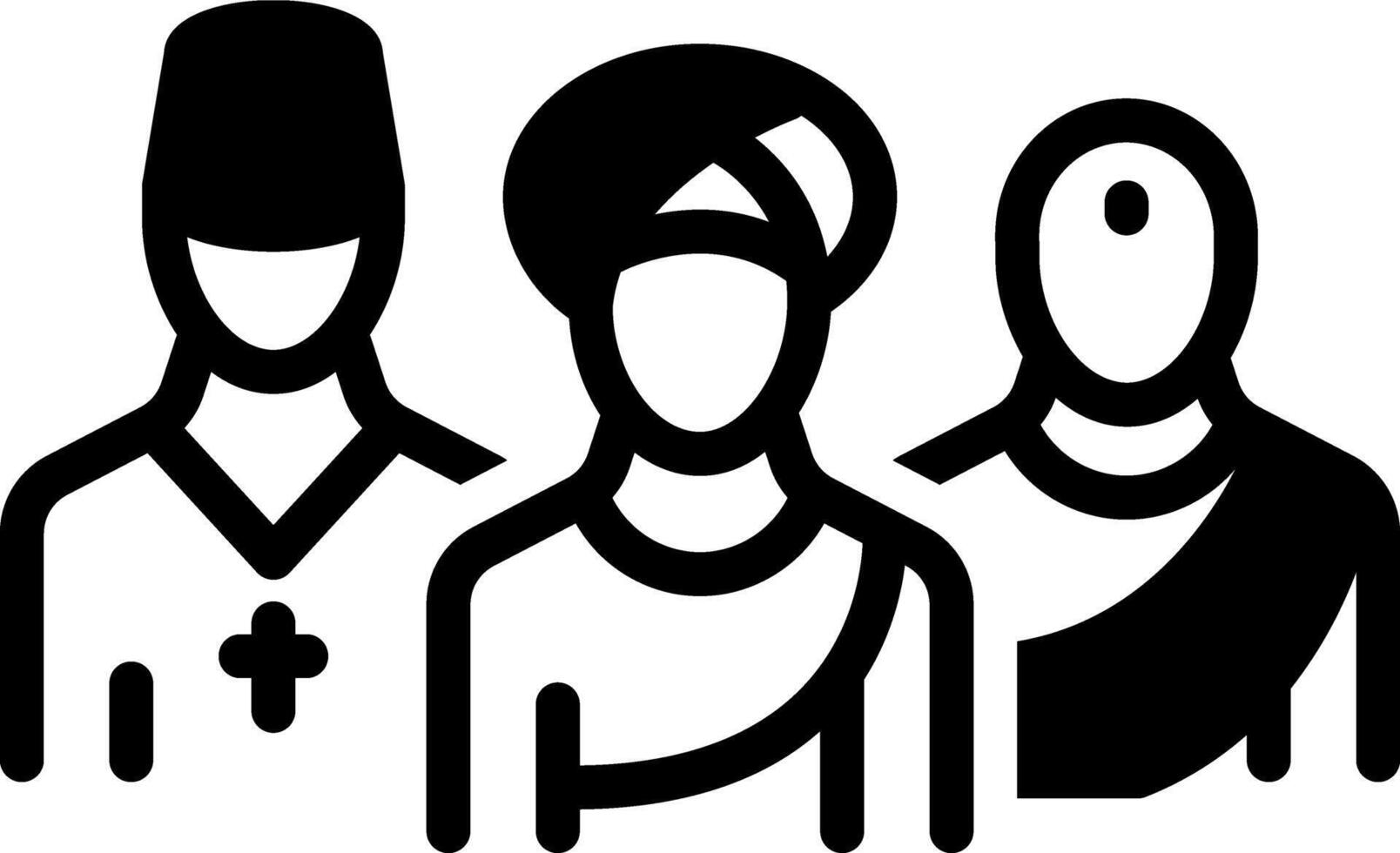 Solid black icon for culture vector
