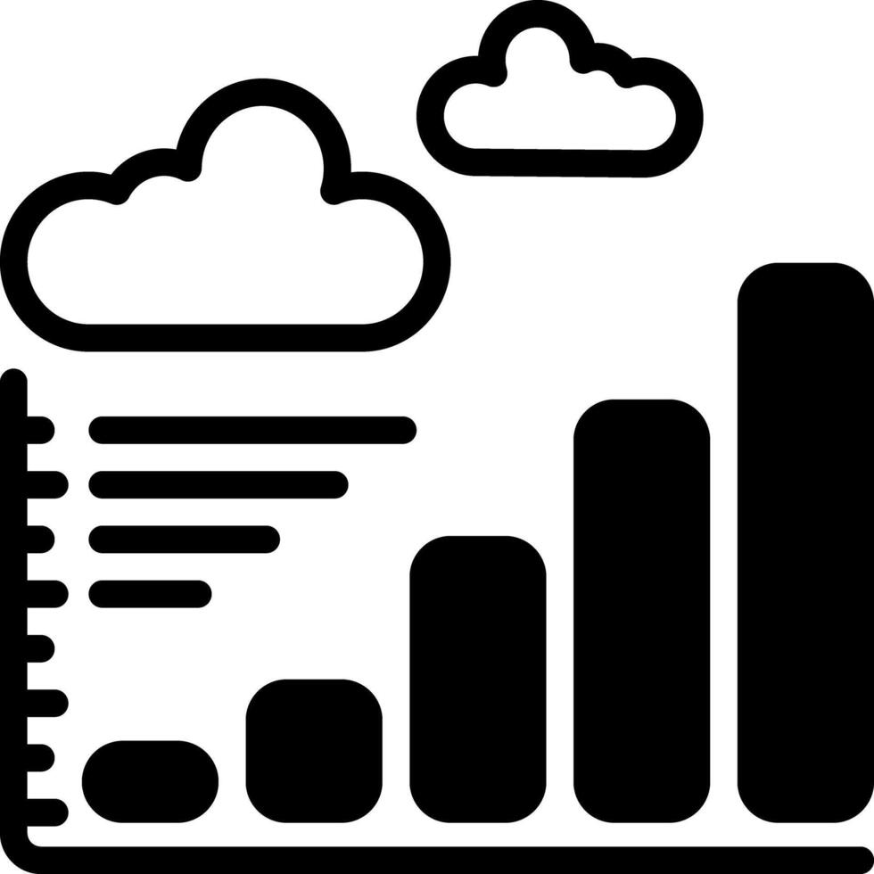 Solid black icon for stats vector