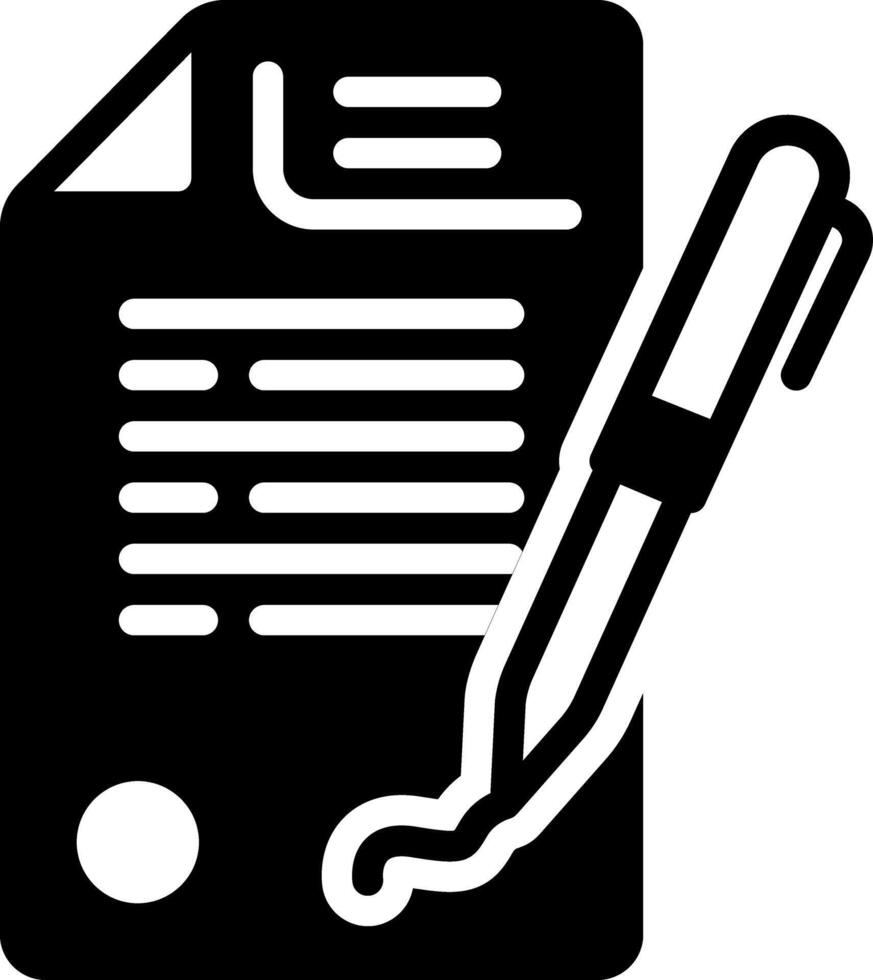 Solid black icon for agreement vector