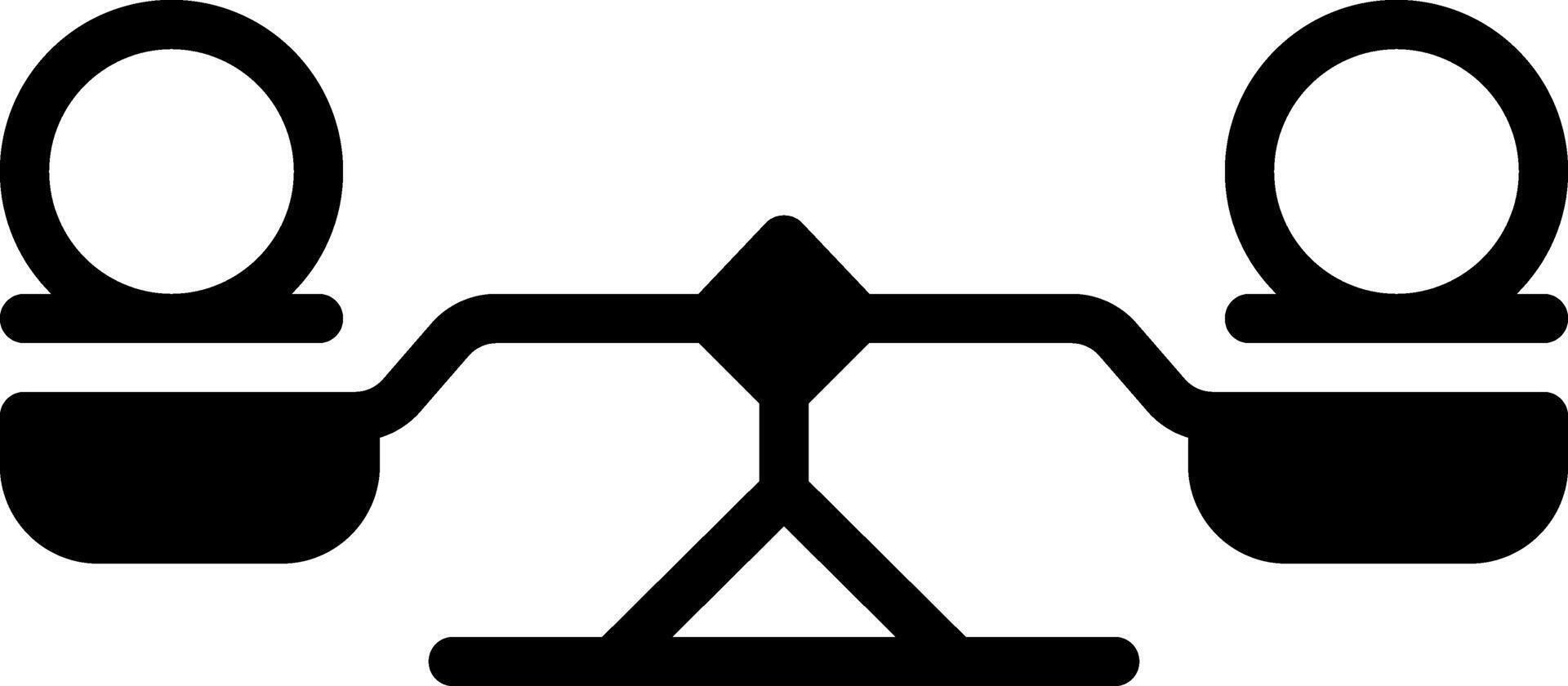 Solid black icon for balance vector