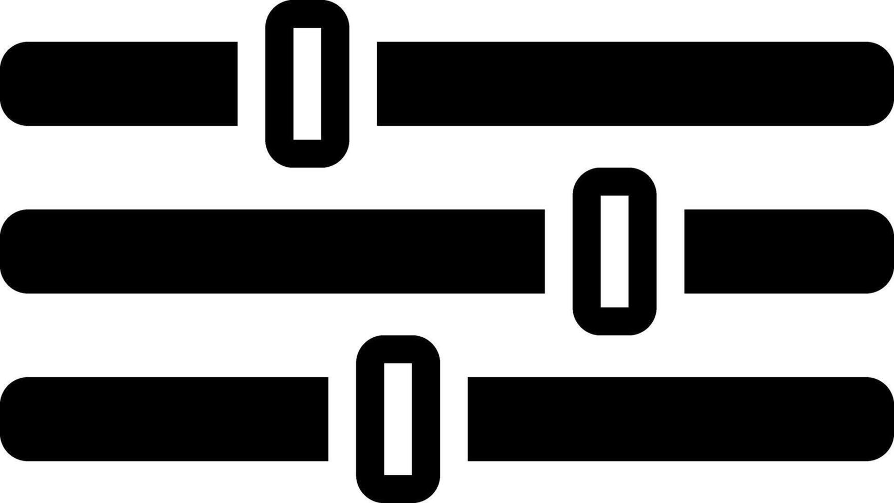 Solid black icon for adjustment vector