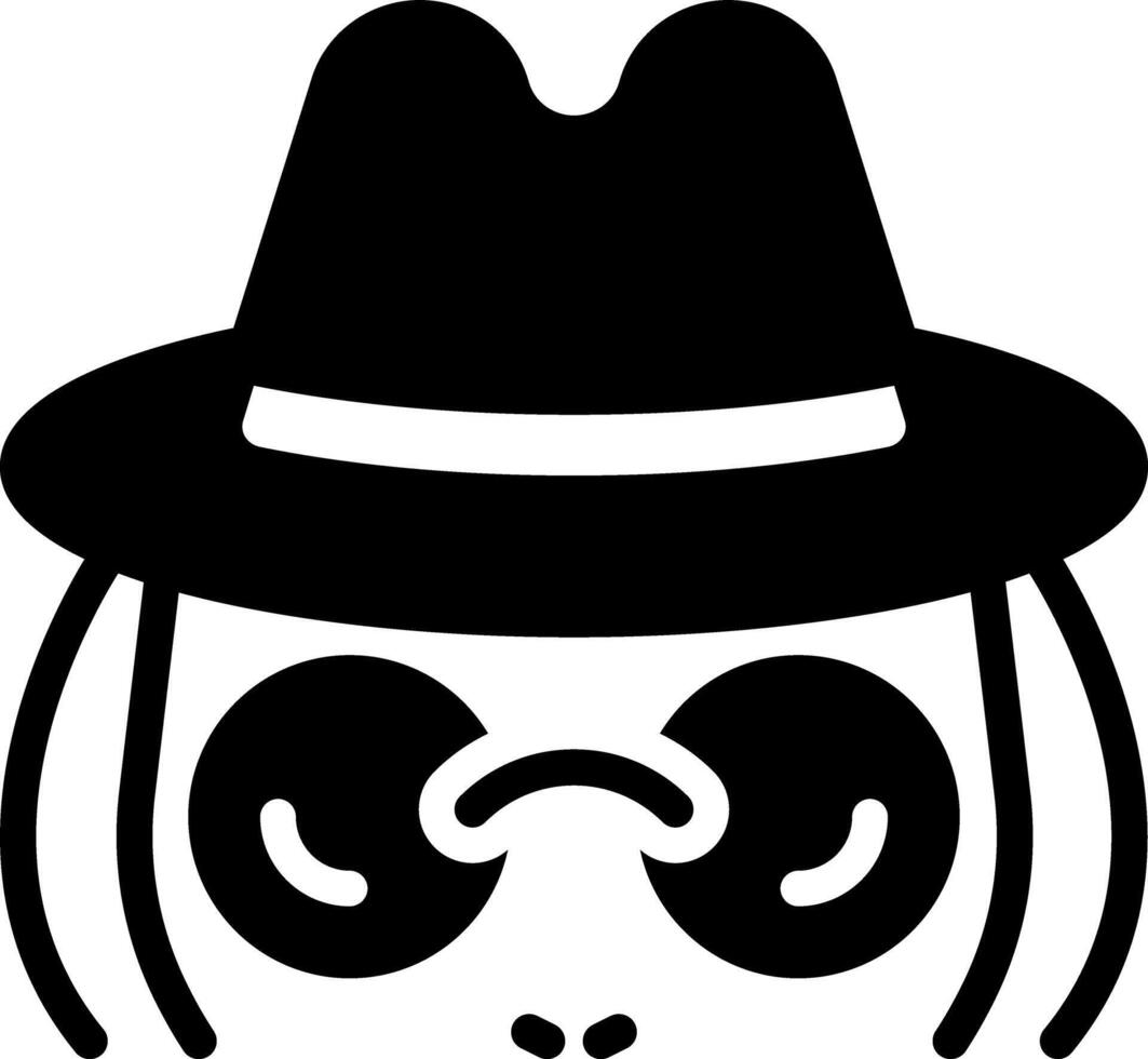 Solid black icon for investigator vector