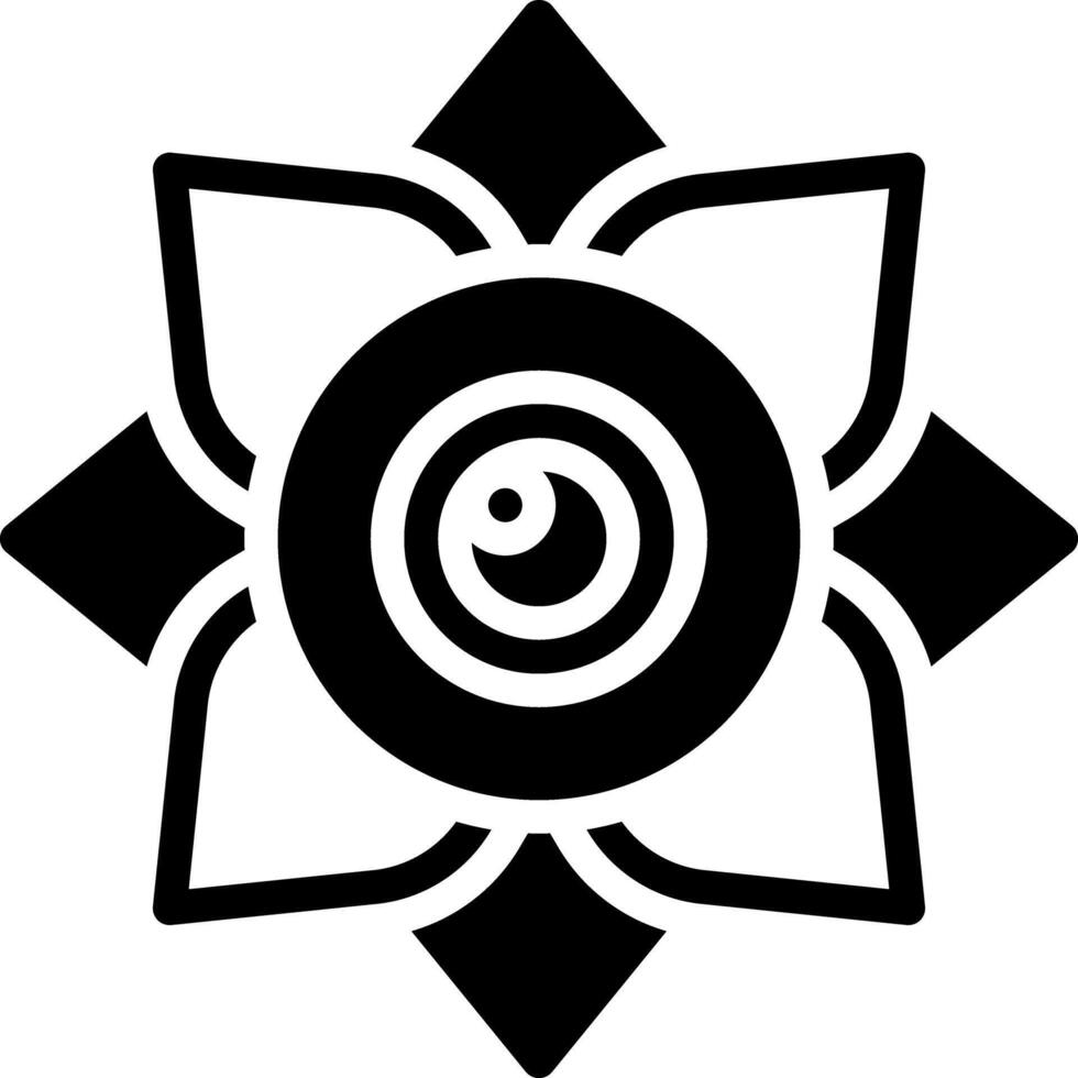 Solid black icon for vision vector