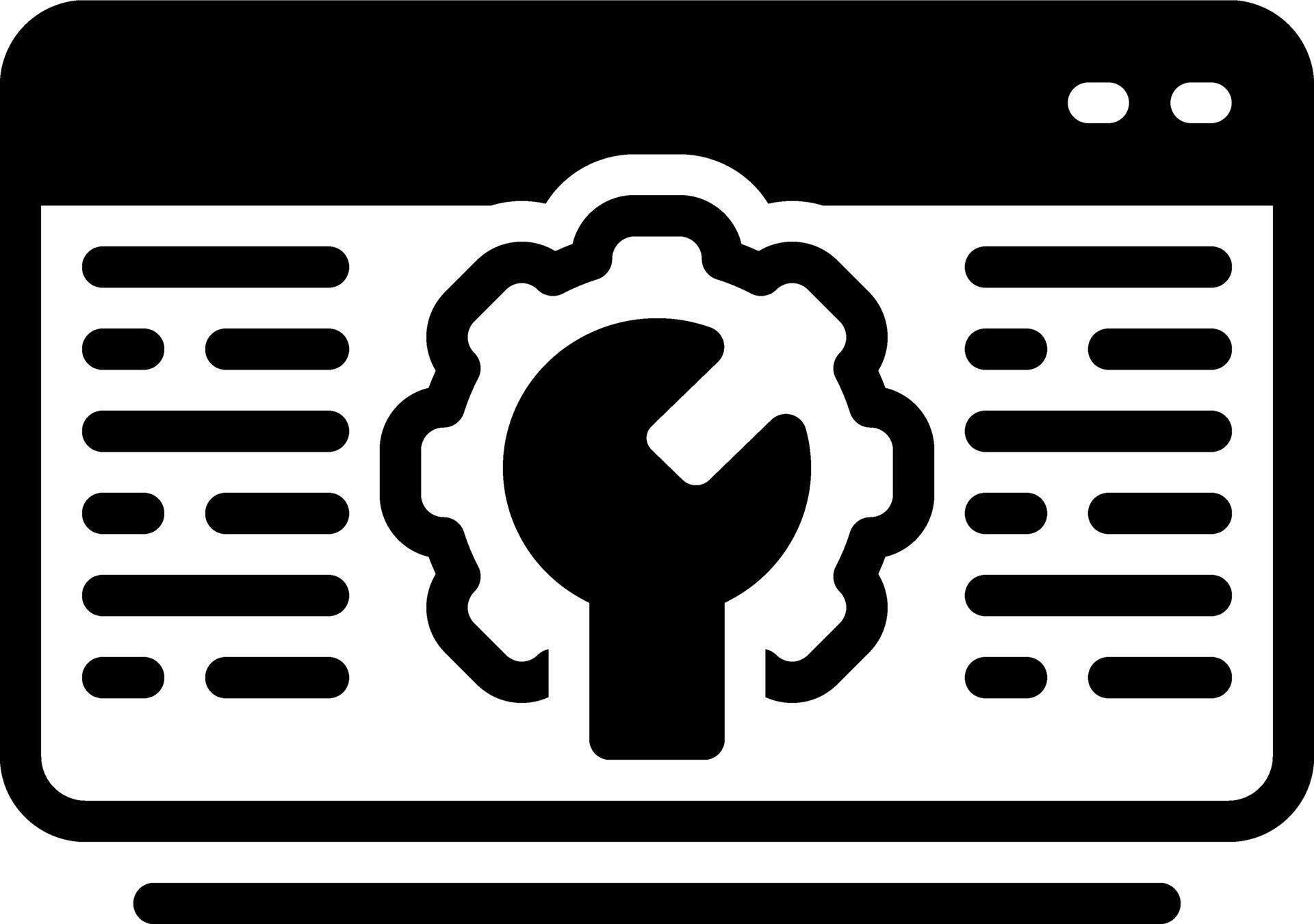 Solid black icon for web tools 44270324 Vector Art at Vecteezy