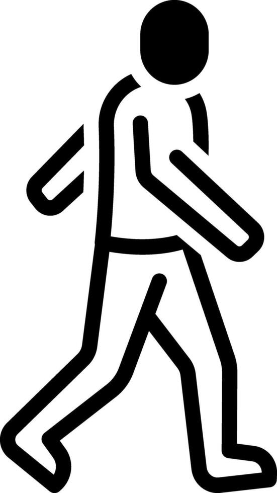 Solid black icon for walk vector