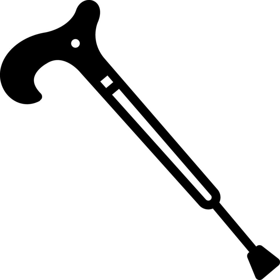Solid black icon for stick vector