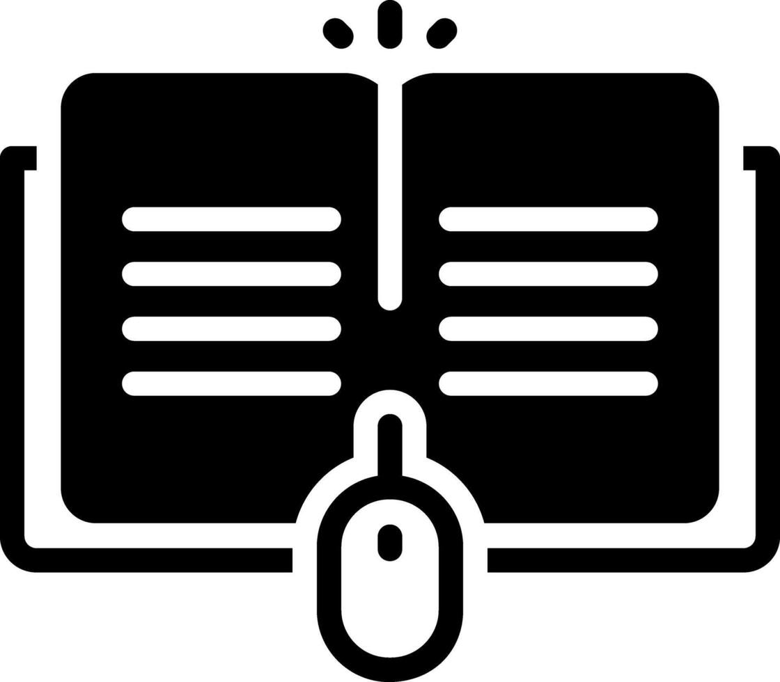 Solid black icon for course vector