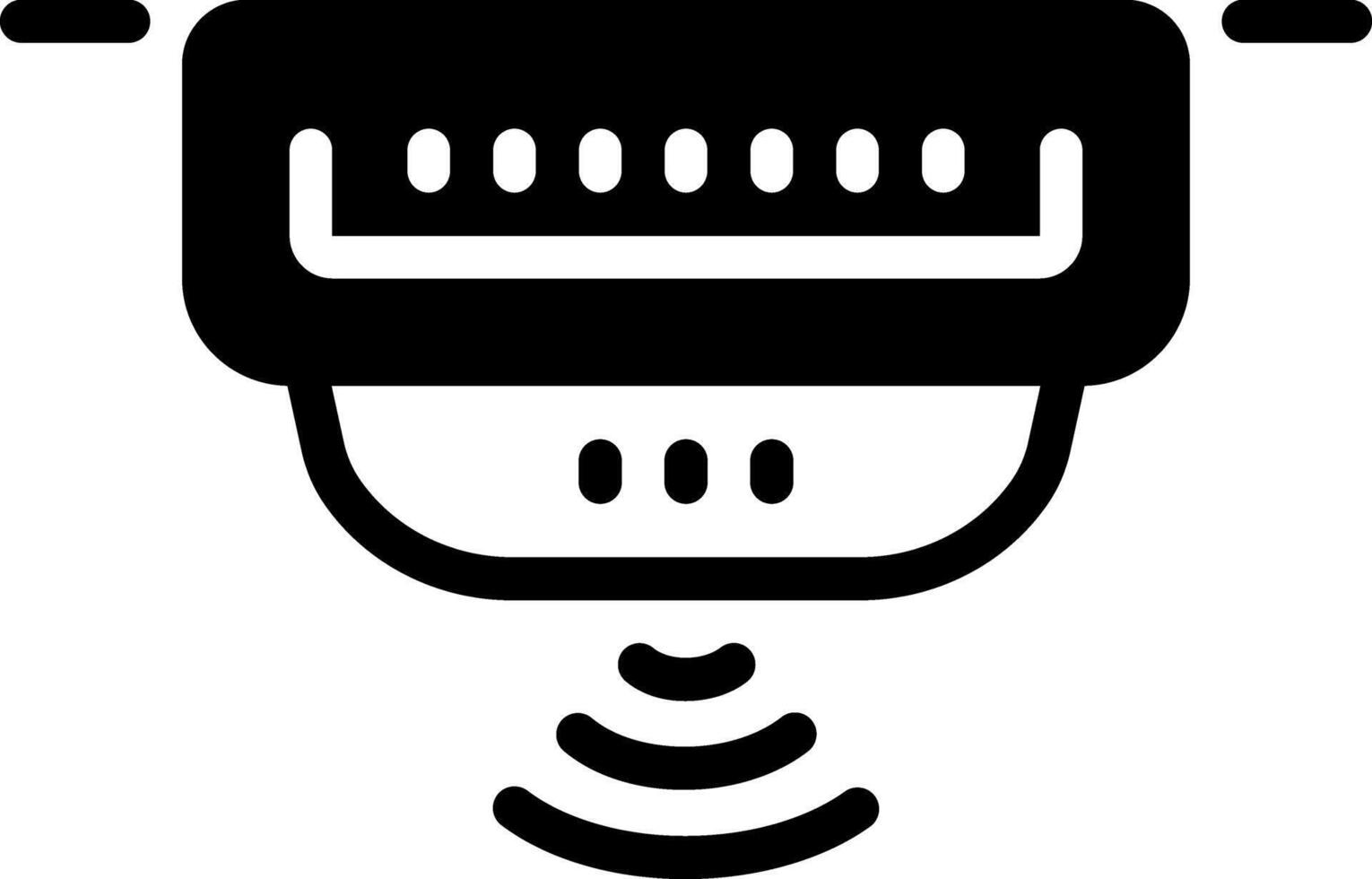 Solid black icon for detector vector