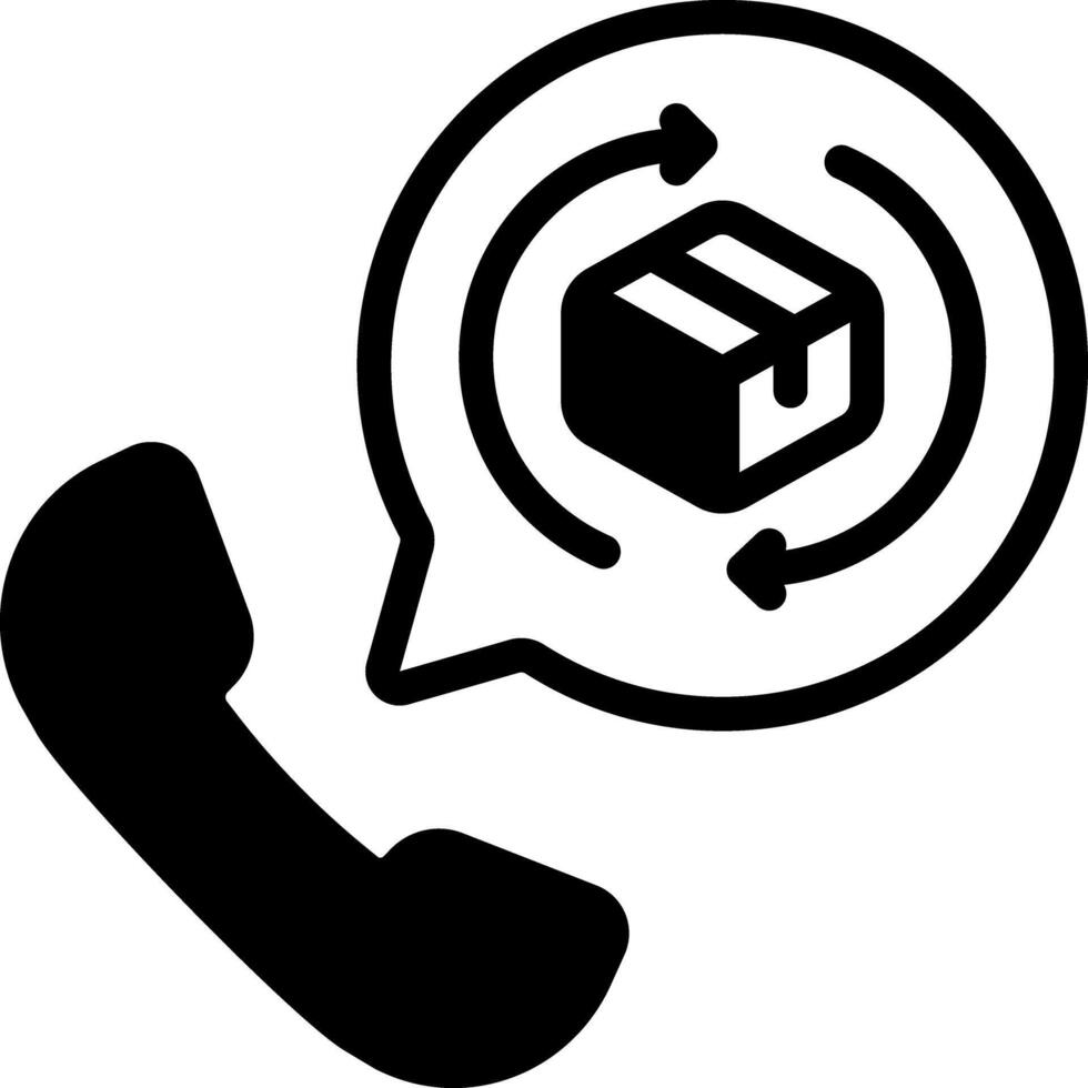 Solid black icon for recall vector