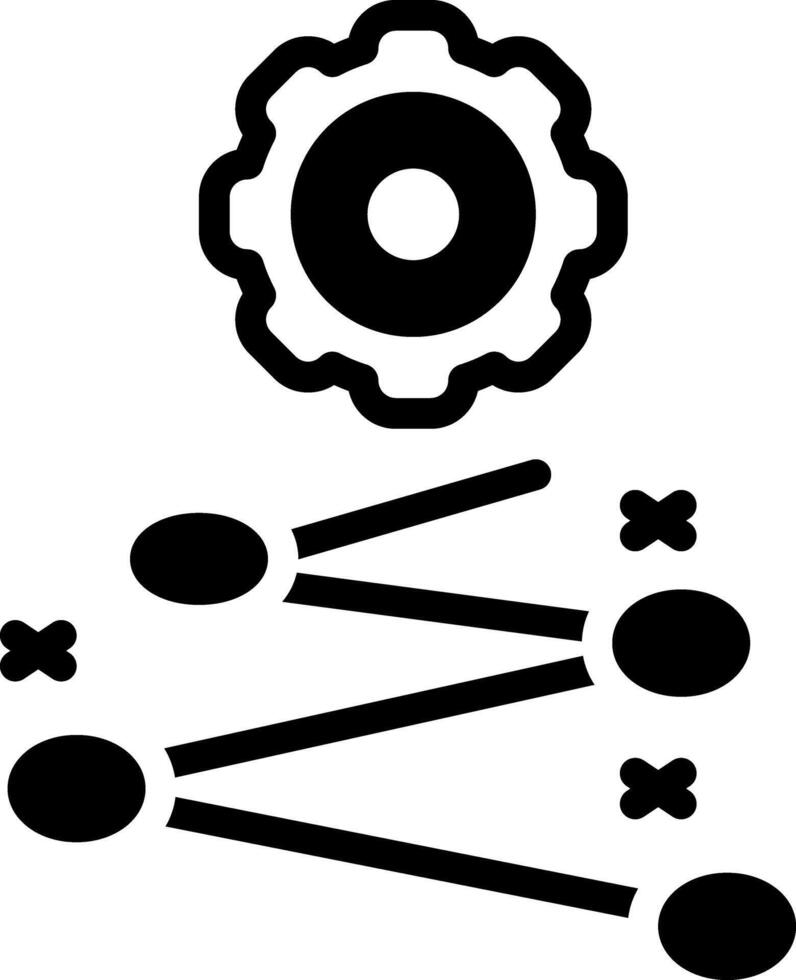 Solid black icon for strategy vector