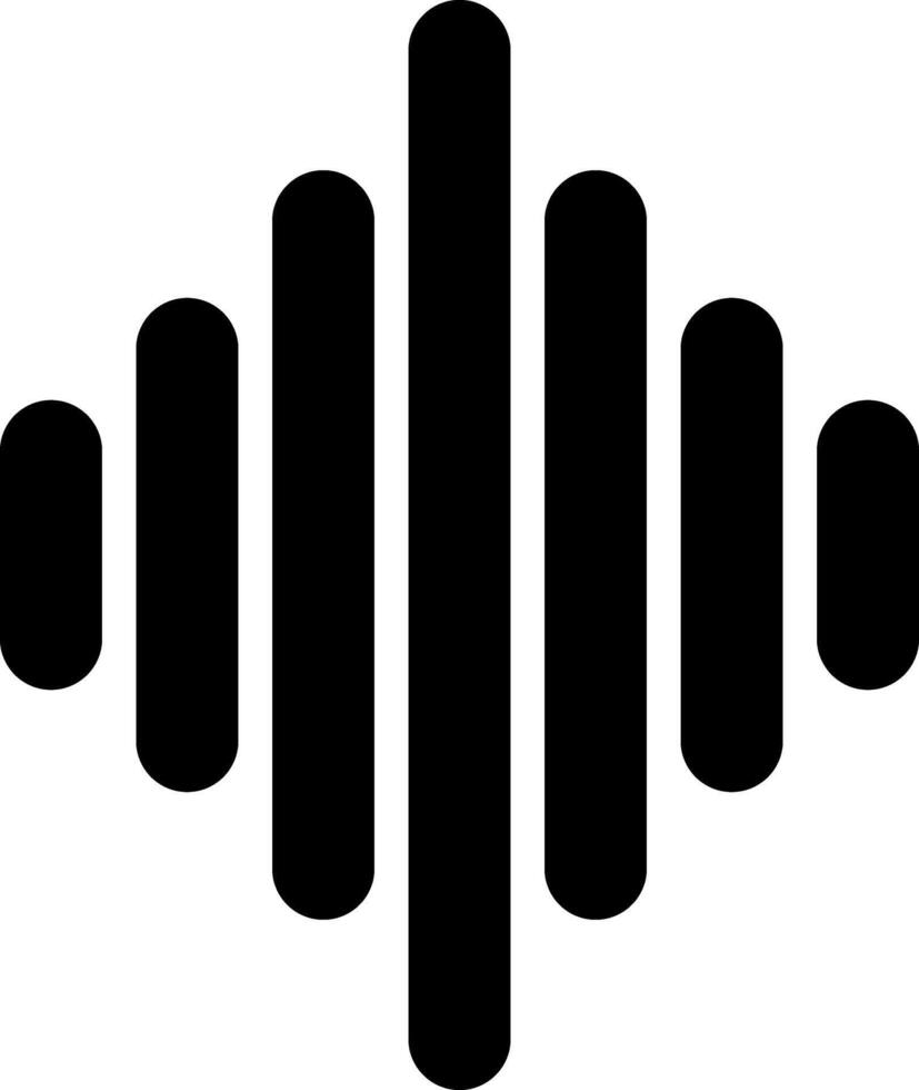Solid black icon for equalizer vector