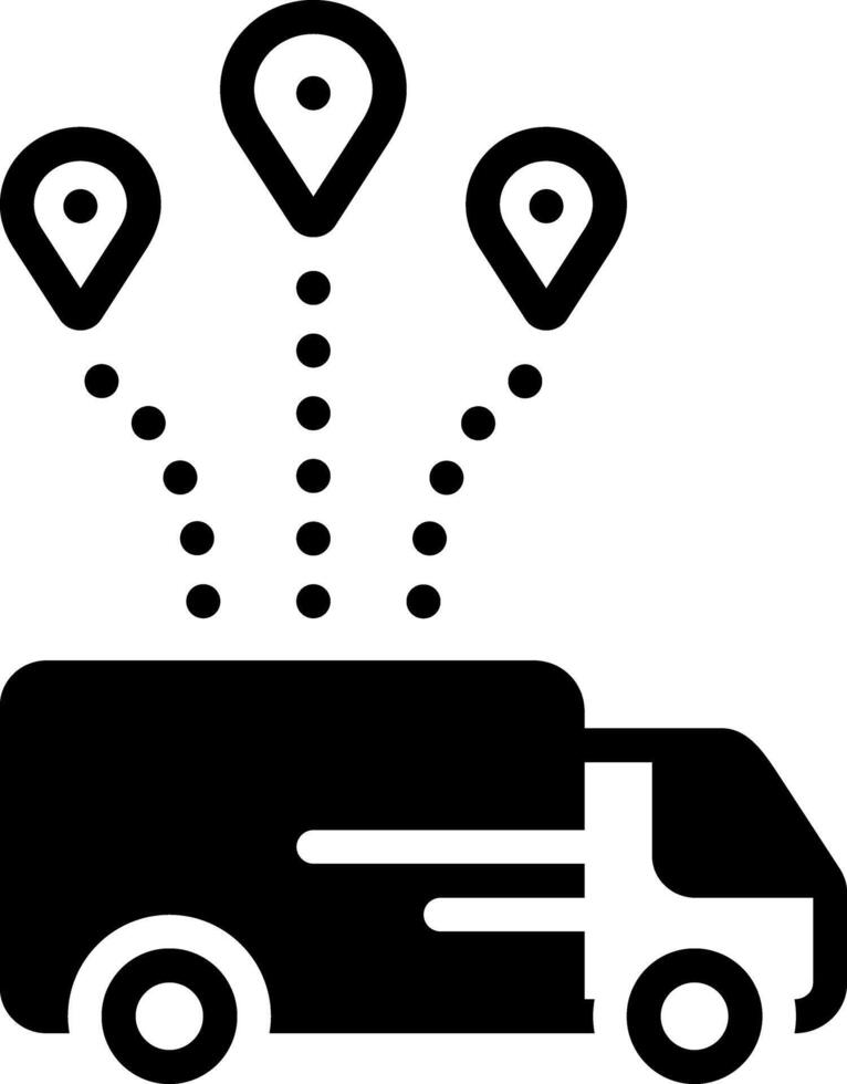 Solid black icon for distribution vector