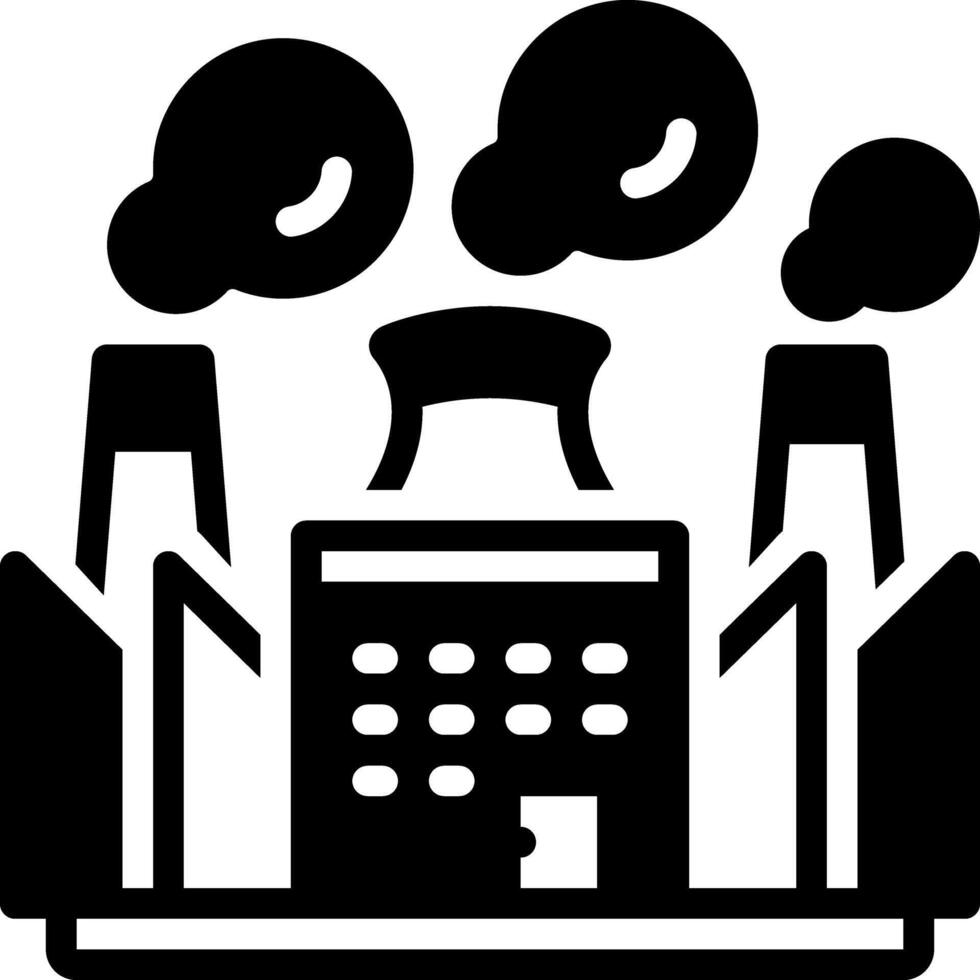 Solid black icon for geothermal vector