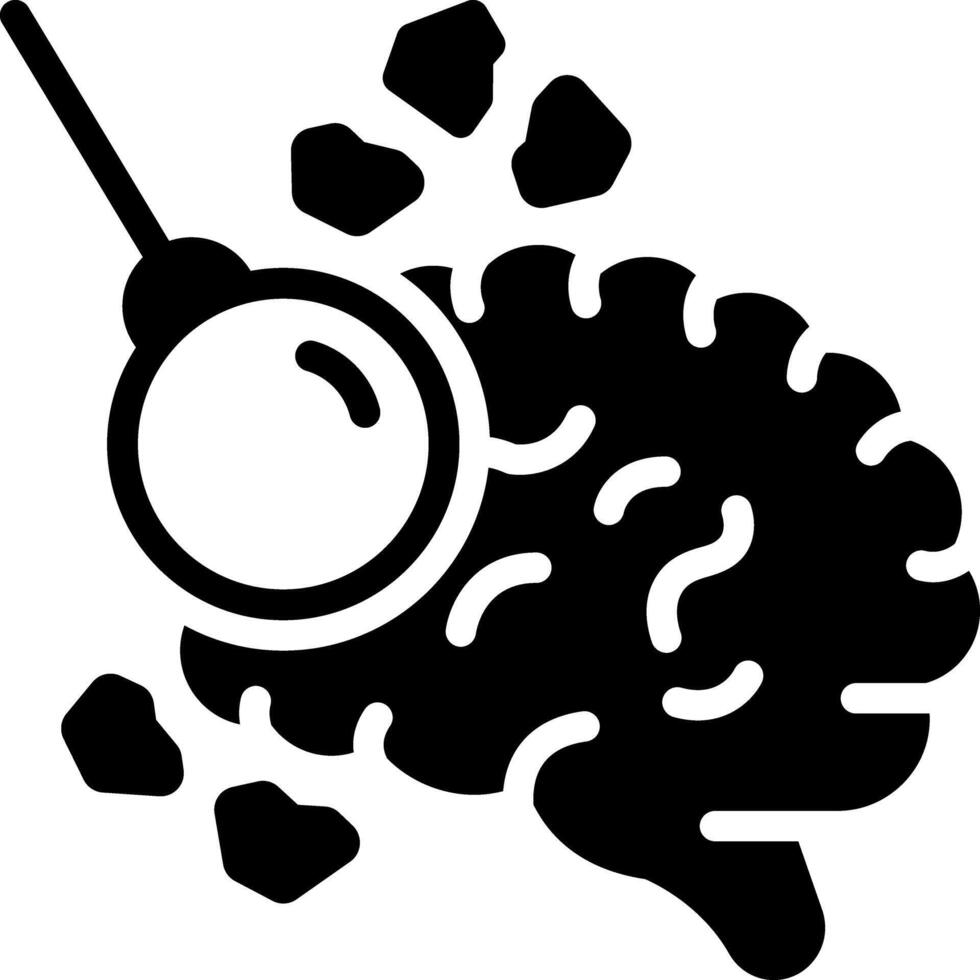 Solid black icon for trauma vector