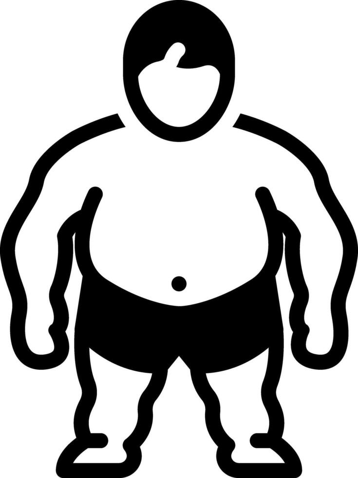 Solid black icon for comorbidity vector