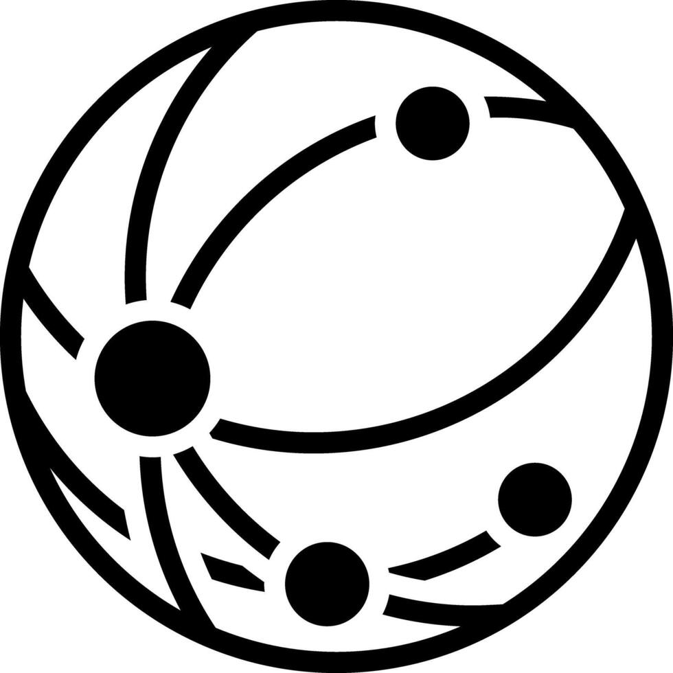 Solid black icon for internet vector