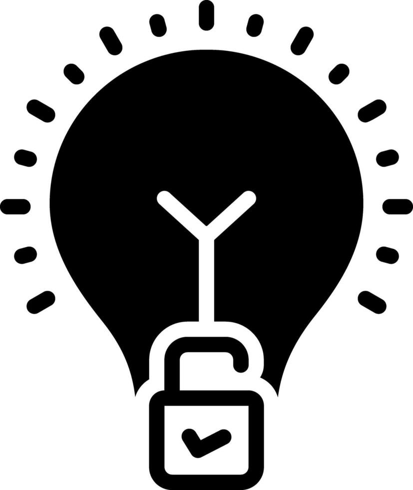 Solid black icon for solution vector