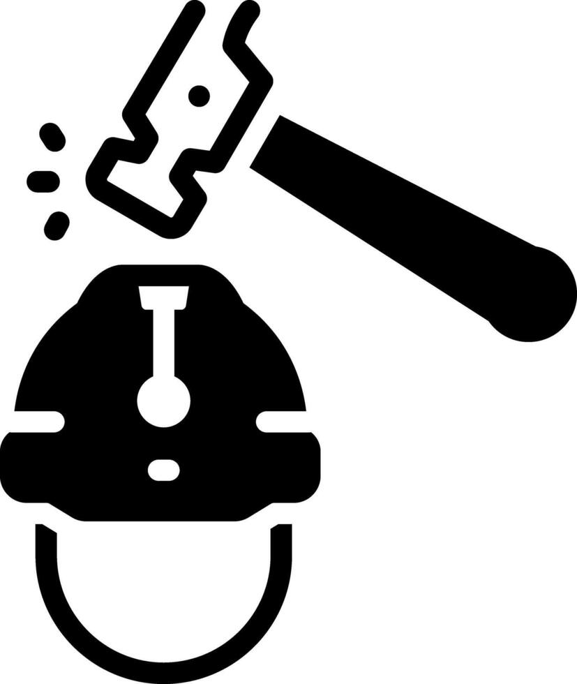 Solid black icon for safety vector