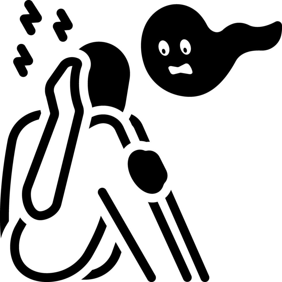 Solid black icon for psychosis vector