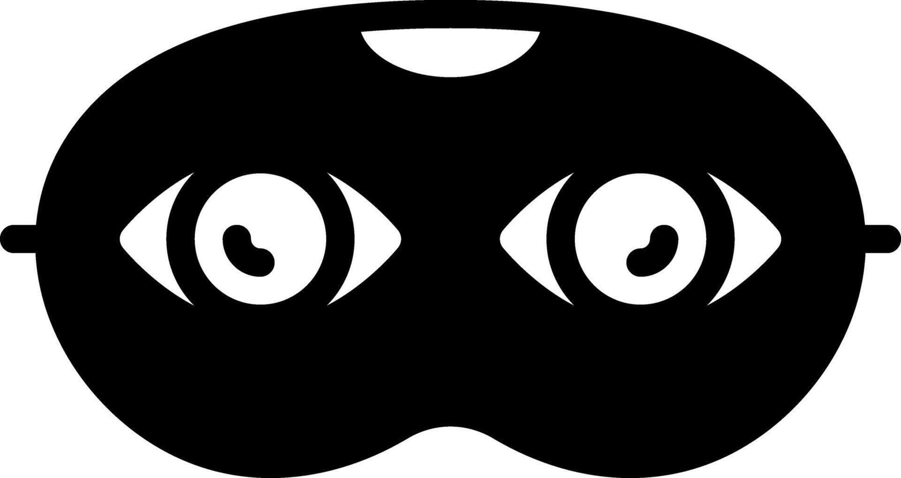 Solid black icon for vision vector