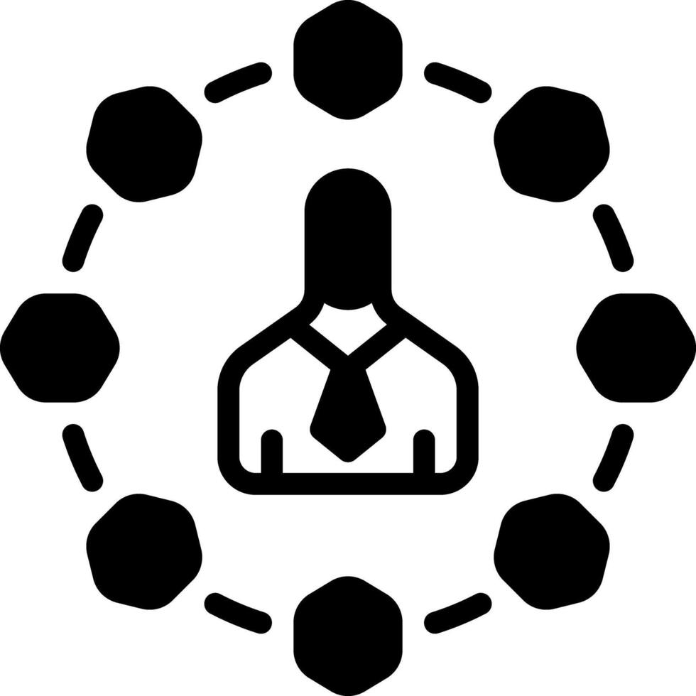 Solid black icon for responsibility vector