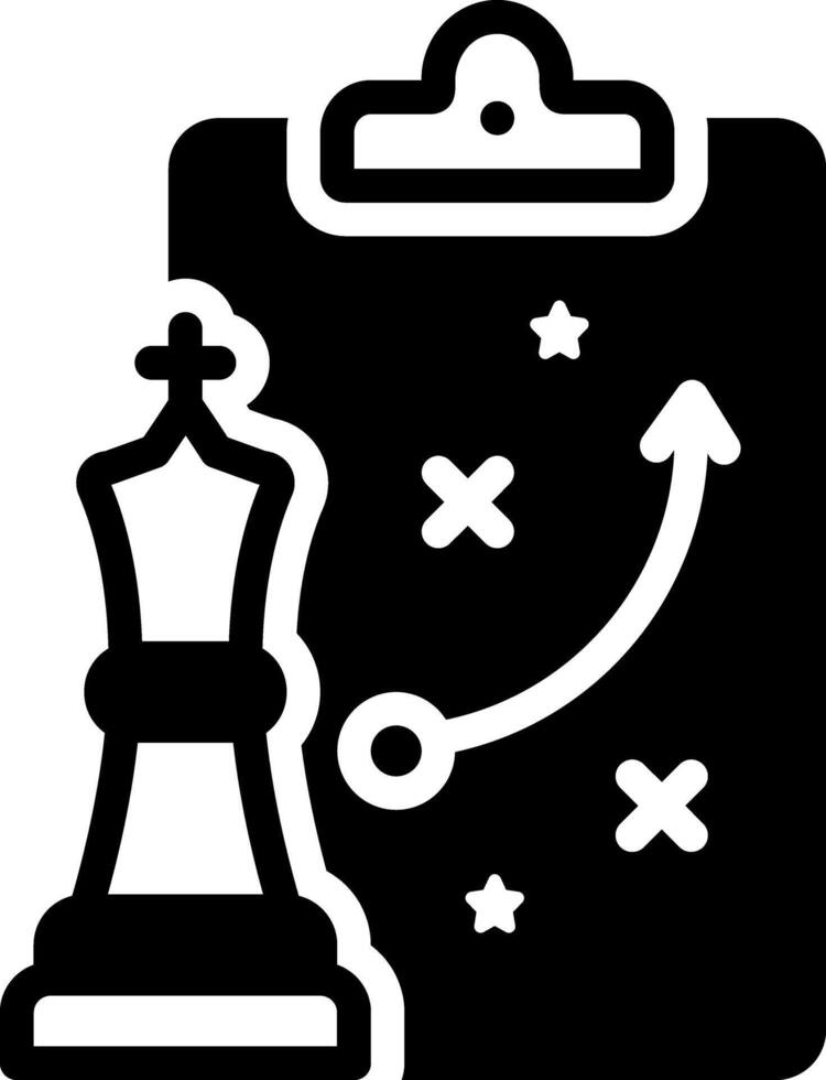 Solid black icon for strategy vector