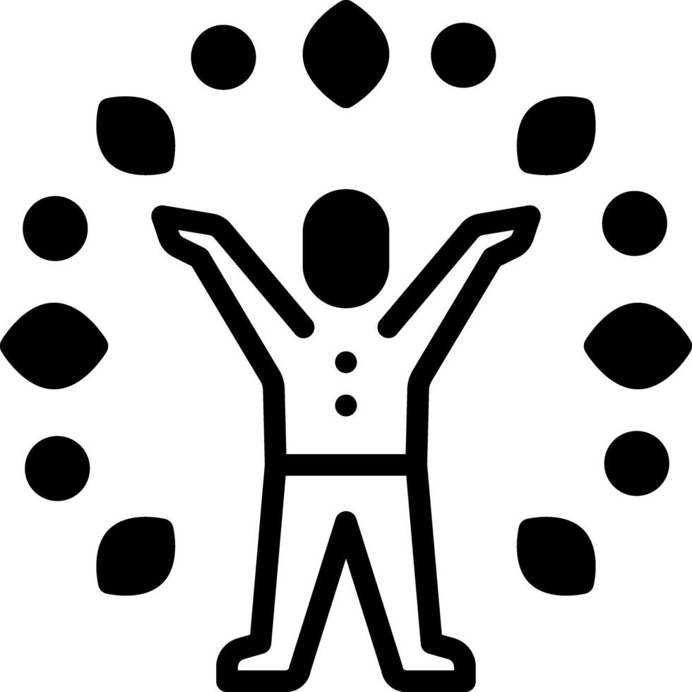 Solid black icon for wellness vector