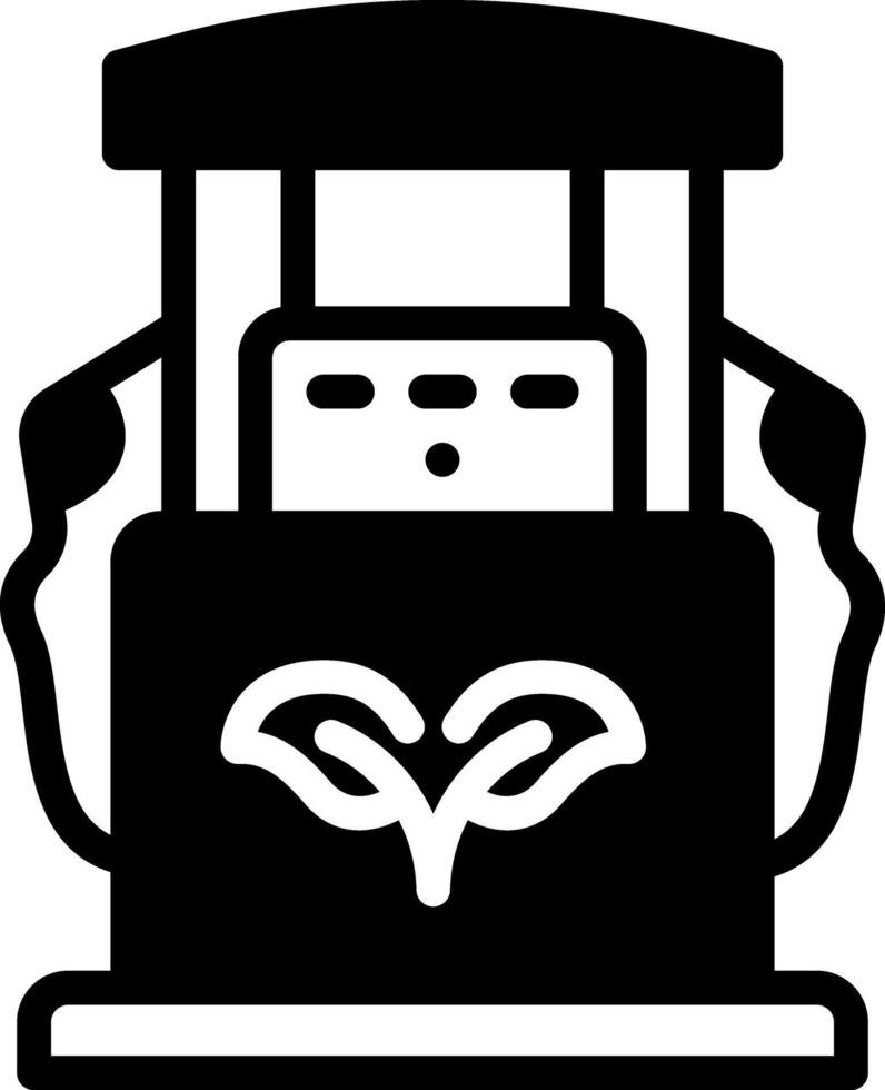 Solid black icon eco fuel vector
