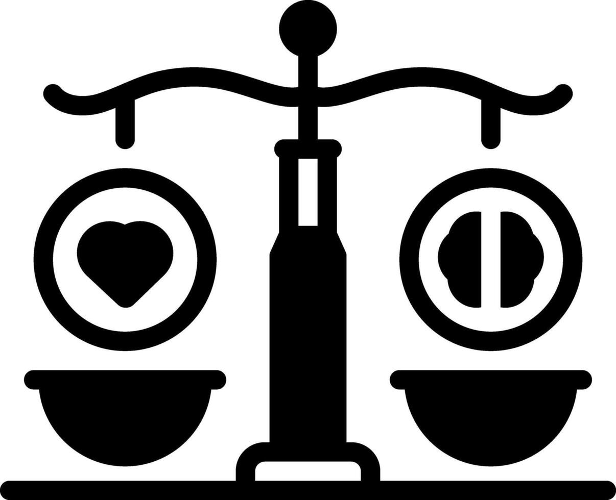 Solid black icon for ethics vector