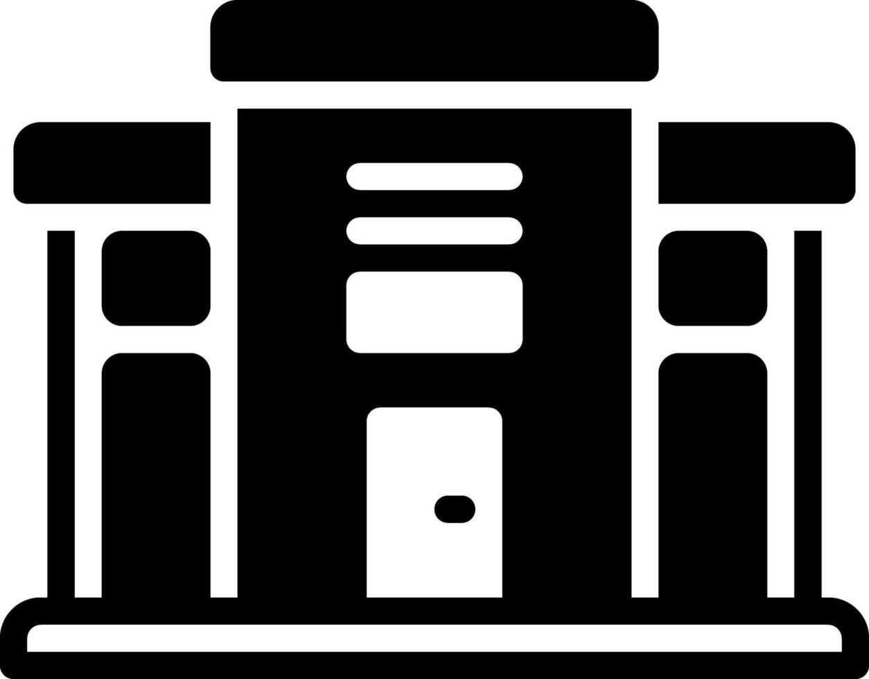 Solid black icon for office vector