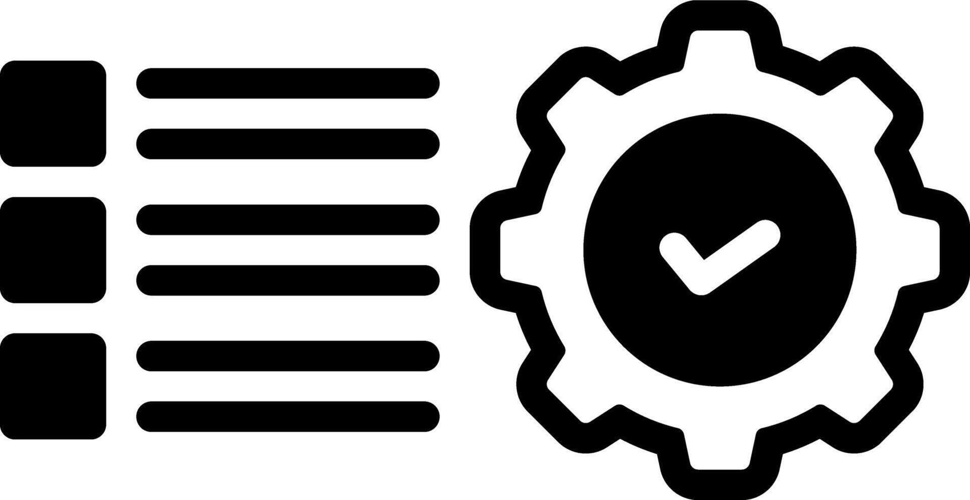 Solid black icon for preference vector