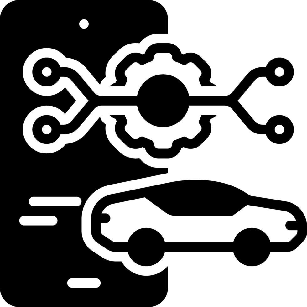 Solid black icon for mobility vector