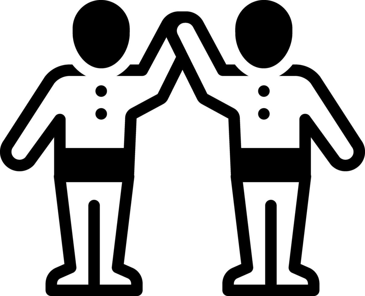 Solid black icon for fellowship vector