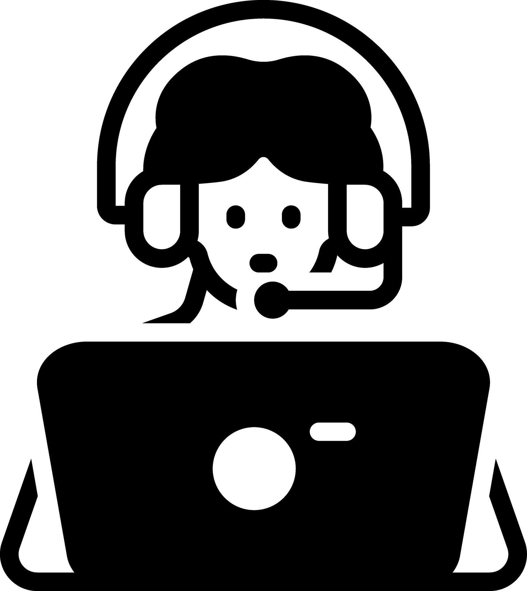 Solid black icon for support 44270919 Vector Art at Vecteezy