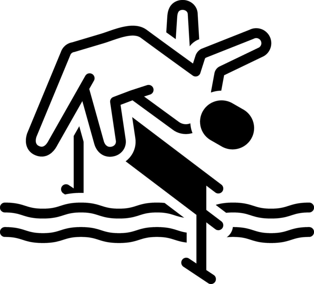 Solid black icon for courage vector