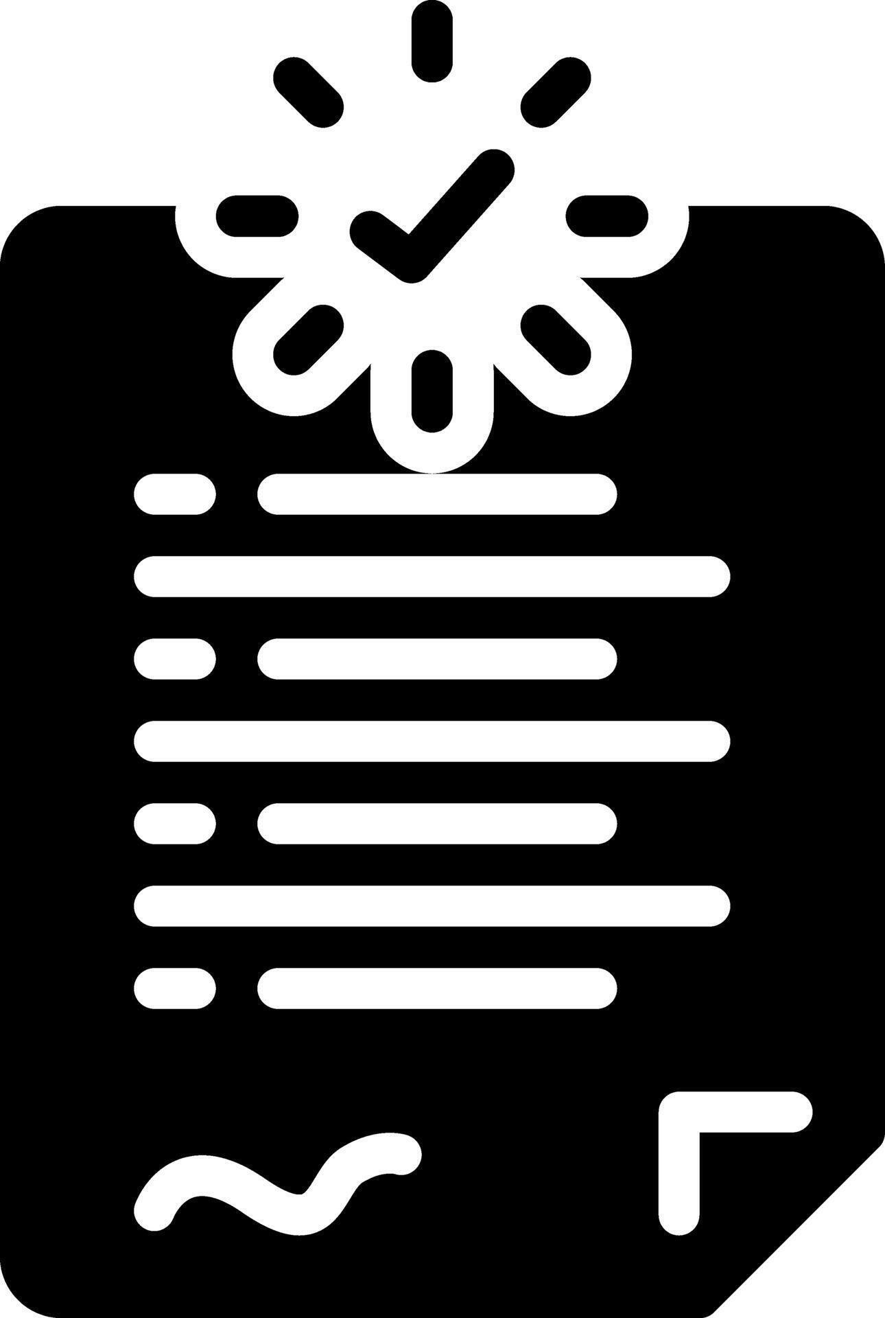 Solid black icon for validate 44270940 Vector Art at Vecteezy
