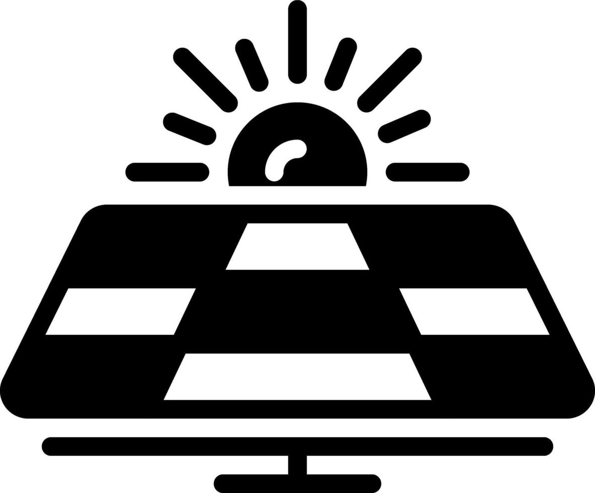 Solid black icon for solar energy vector