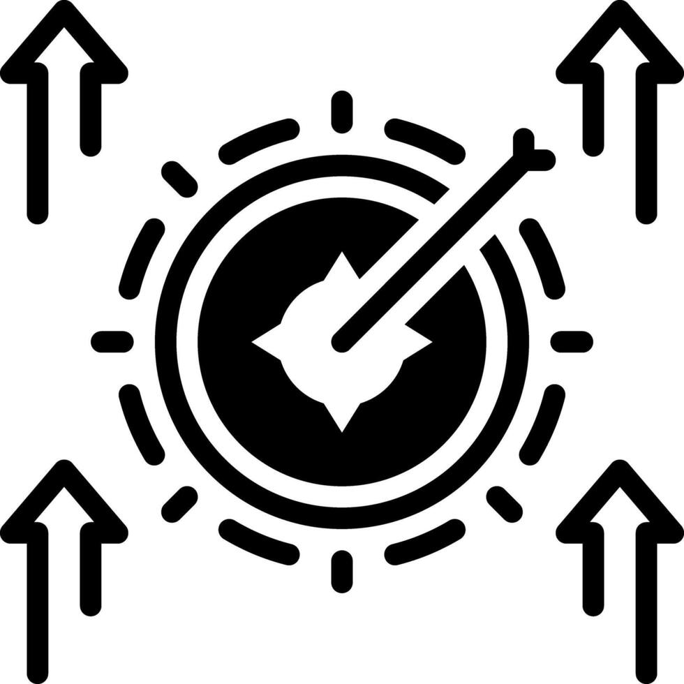 Solid black icon for strategy vector