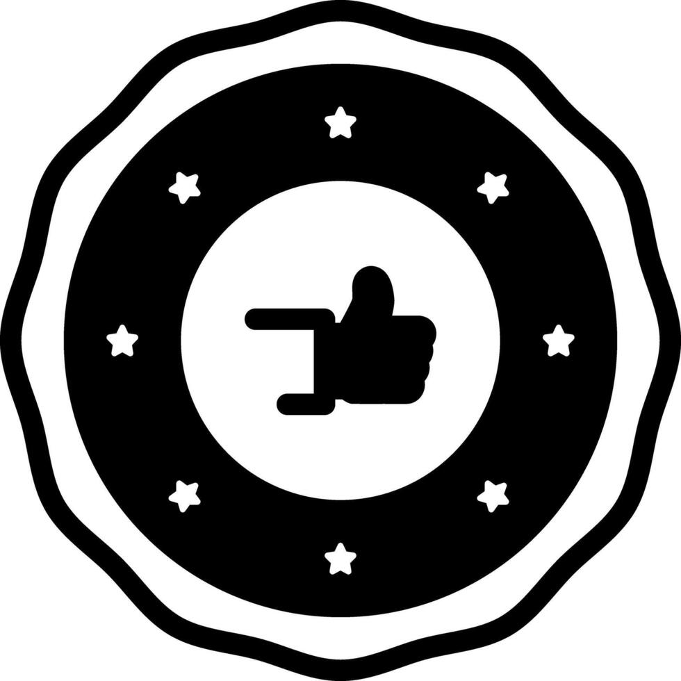 Solid black icon for done vector