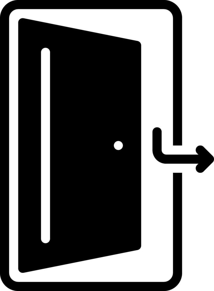 Solid black icon for out vector