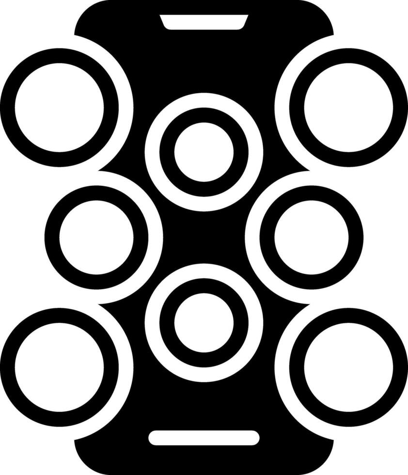 Solid black icon for social vector