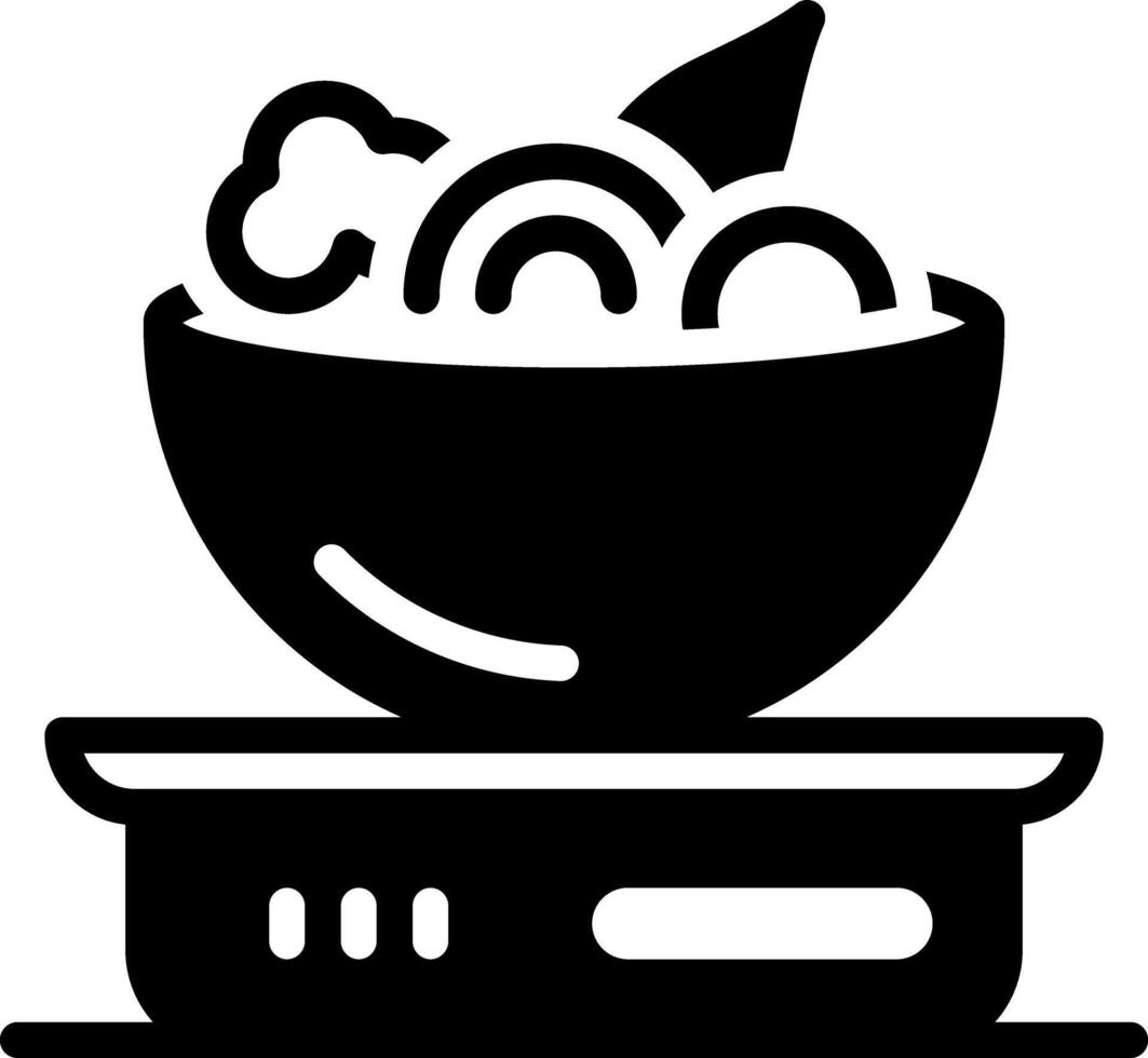 Solid black icon for diet vector