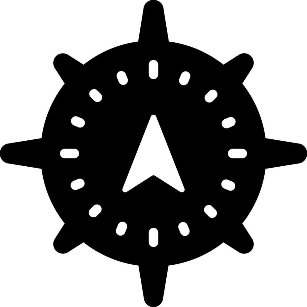 Solid black icon for navigation vector