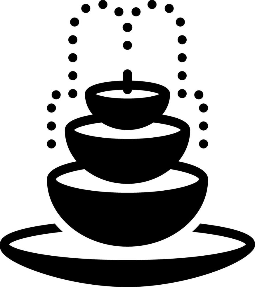 Solid black icon for fountain vector