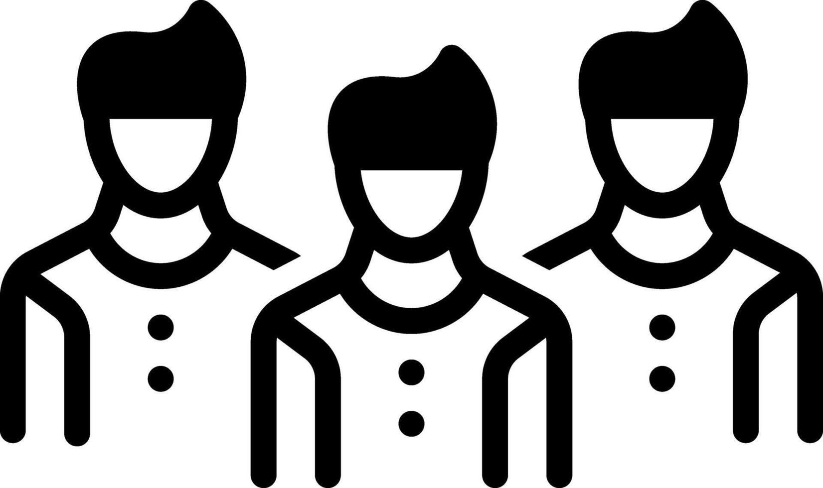 Solid black icon for people vector